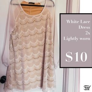 Lace Overlay Dress